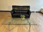 Veiling - Zwart leren Prominent Tweezitter, Huis en Inrichting, Zetels | Zetels, Gebruikt