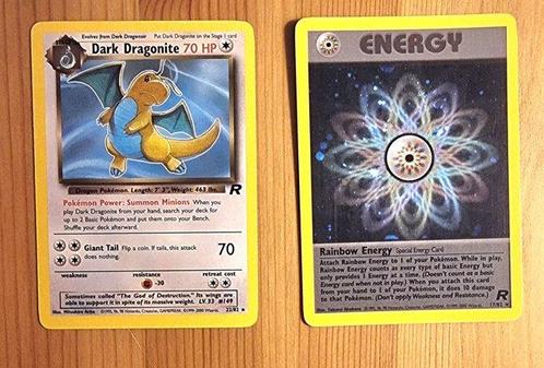 Pokémon - 2 Card - Dark Dragonite (NM!!!) & Trainer Holo, Hobby en Vrije tijd, Verzamelkaartspellen | Pokémon