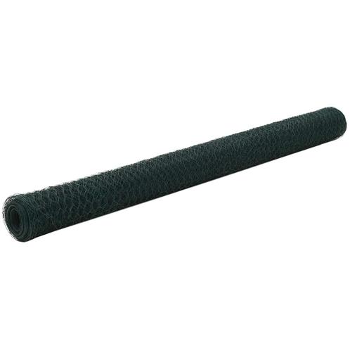 vidaXL Kippengaas 25x1,5 m staal met PVC coating groen, Tuin en Terras, Tuinhekken en Hekwerk, Nieuw, Verzenden
