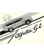 1975 ALFA ROMEO ALFETTA GT INSTRUCTIEBOEKJE DUITS, Autos : Divers, Ophalen of Verzenden