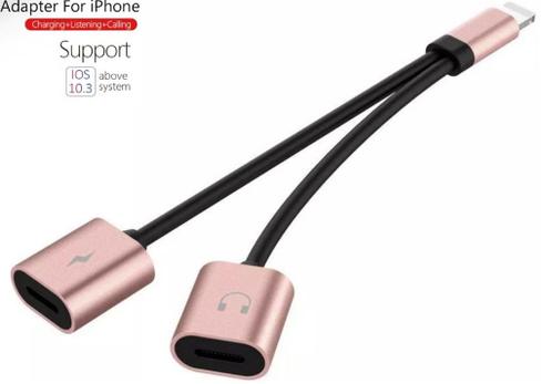 DrPhone LS02 - Dual 2 in 1 Lightning Audio splitter - Audio