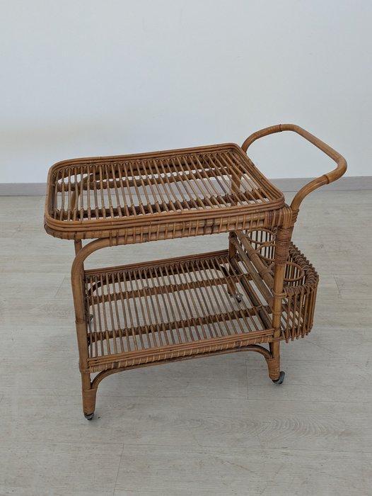 Serveerwagen - Vimini, Bamboe, Antiek en Kunst, Kunst | Designobjecten
