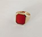 Zonder Minimumprijs - Ring - 8 karaat Geel goud - Carneool, Handtassen en Accessoires, Nieuw