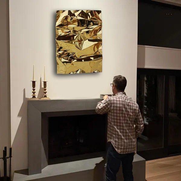 AVA Design - Hurricane Gold Mirrorpremium design, Antiek en Kunst, Kunst | Designobjecten