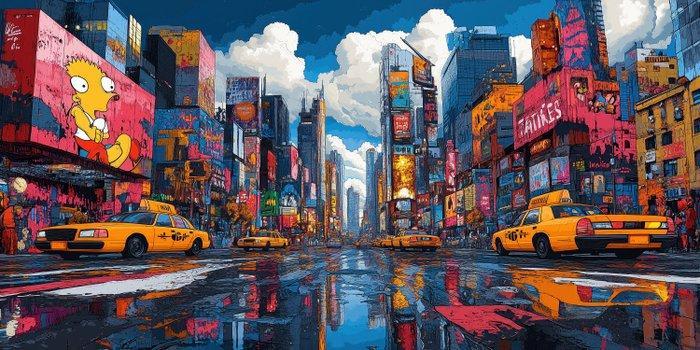 INKognito - Animated Metropolis - XXL, Antiquités & Art, Art | Peinture | Moderne