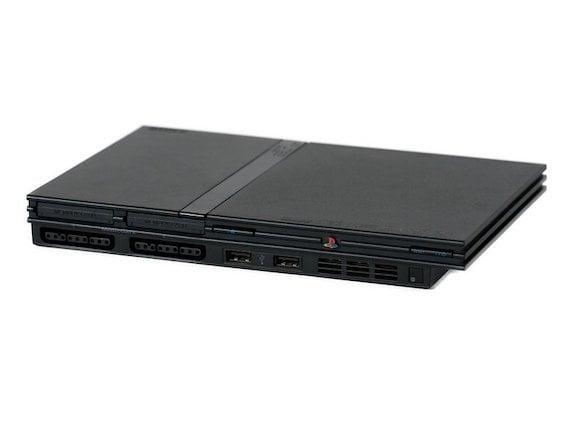 Playstation 2 Console Slim Zwart (PS2 Spelcomputers), Games en Spelcomputers, Spelcomputers | Sony PlayStation 2, Zo goed als nieuw