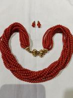 Ensemble de bijoux 2 pièces - 18 carats Or jaune Corail