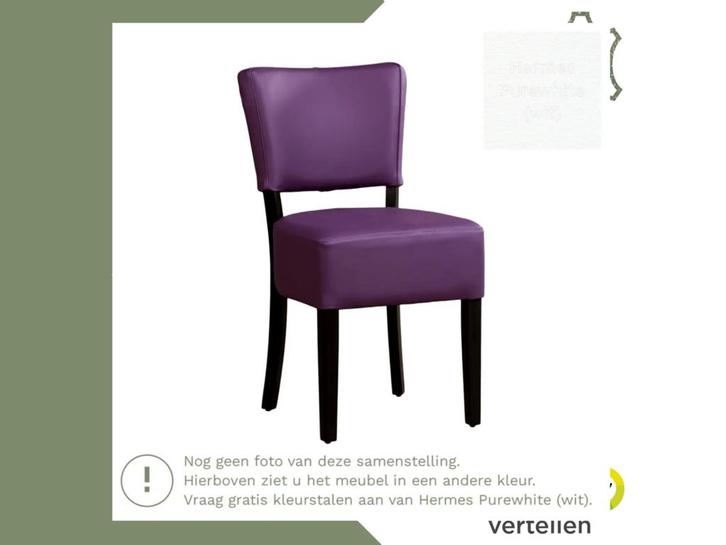 Leren eetkamerstoel Rest - Hermes Purewhite (wit) - Poten, Huis en Inrichting, Stoelen, Nieuw, Eén, Leer, Ophalen of Verzenden