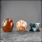 Prachtige set van versteend hout in vrije vorm,, Verzamelen, Mineralen en Fossielen