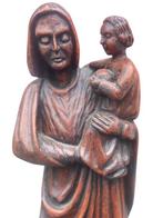 Beeld - Maria met kindje Jezus - 54 cm - Antiek - Lindehout