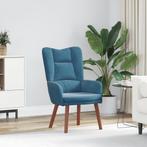 vidaXL Ligstoel Blauwe Velours, Verzenden, Nieuw