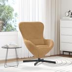 vidaXL Eipapier Bruin Velvet, Huis en Inrichting, Fauteuils, Verzenden, Nieuw