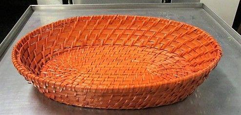 Rieten broodmand Oranje 34cm, Zakelijke goederen, Kantoor en Winkelinrichting | Winkel en Inventaris