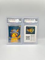 Pokémon - 2 Graded card - PIKACHU WITH GREY FELT HAT +