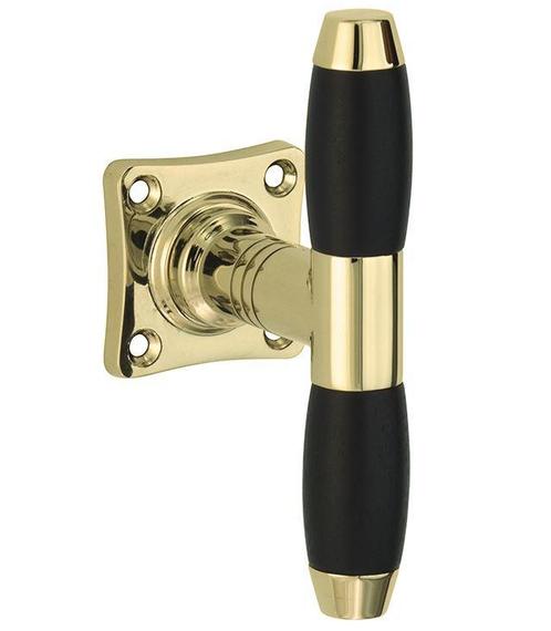 Kastknop Ton ebben/vierkant messing gelakt, Doe-het-zelf en Bouw, Hang- en Sluitwerk, Klink of Kruk, Nieuw, Overige materialen