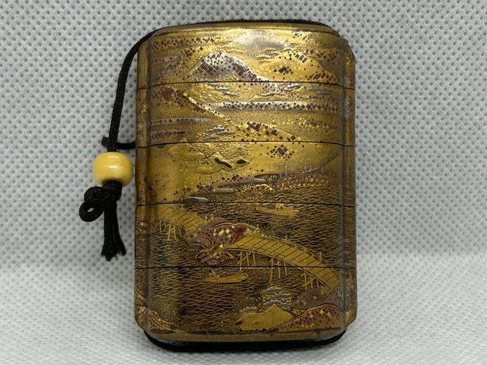 Verfijnd antiek Inro met vier compartimenten, met, Antiek en Kunst, Antiek | Overige Antiek