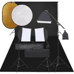 vidaXL Fotostudioset met verlichtingsset, achtergrond en, Audio, Tv en Foto, Fotografie | Fotostudio en Toebehoren, Verzenden