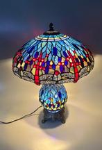Lampe de table - Libellule - Vitrail - grande lampe de style, Antiek en Kunst