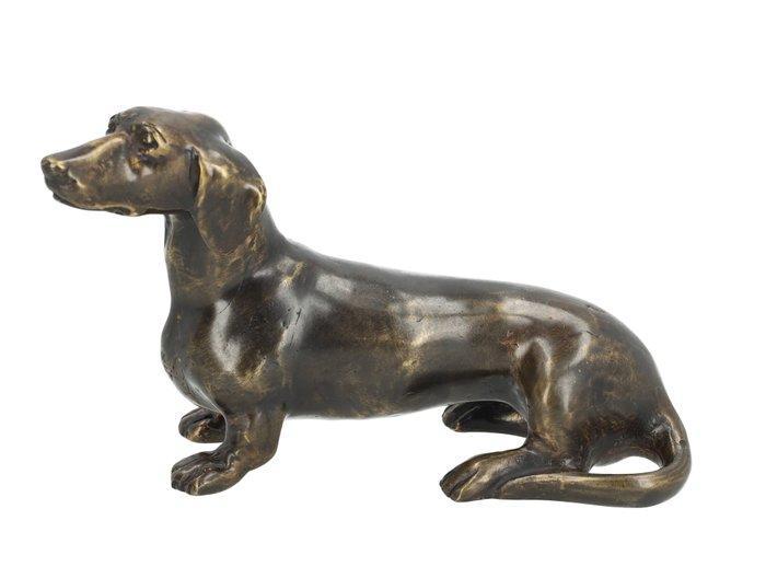 Beeldje - Teckel dog - Brons, Antiquités & Art, Curiosités & Brocante