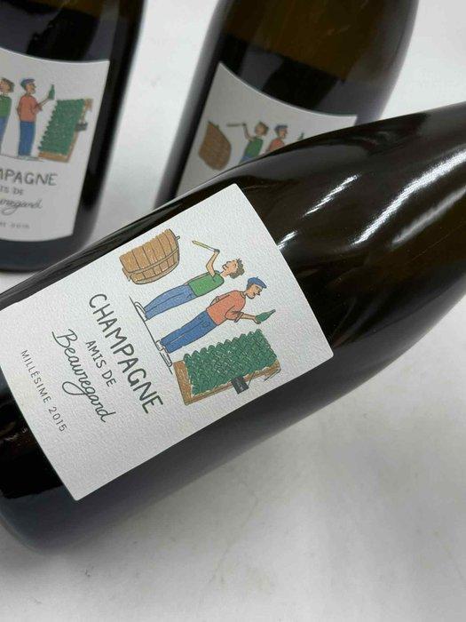 2015 Amis de Beauregard - Champagne Extra Brut - 3 Flessen, Collections, Vins