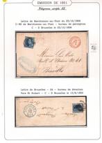 België 1861 - Verzameling van 13 mooie brieven, telkens, Postzegels en Munten, Postzegels | Europa | België, Gestempeld