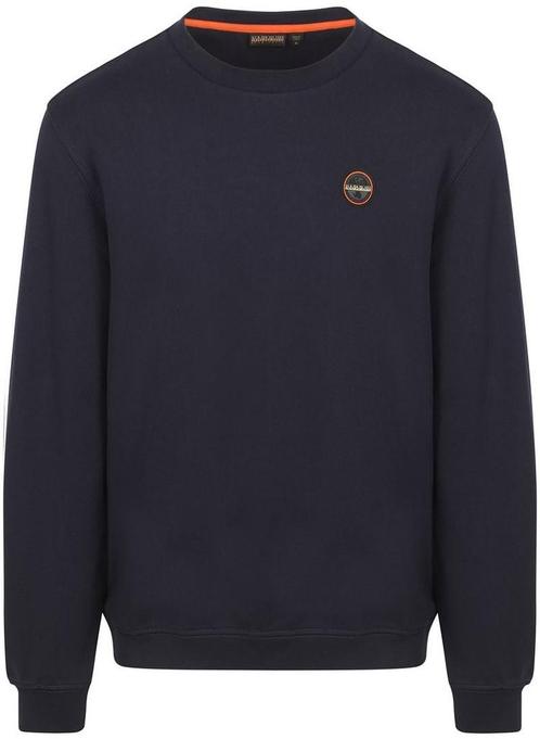 Napapijri Badge Sweater Navy maat Maat 52/54 (L) Heren, Kleding | Heren, Truien en Vesten, Blauw, Nieuw, Maat 52/54 (L), Verzenden
