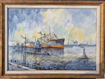 Wim Bos (1906-1974) - bedrijvigheid in de haven