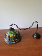 Lamp - glas in lood hanglamp met prachtige libelle s - Glas, Antiek en Kunst