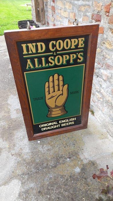 Ind Coope & Allsopps - Enseigne publicitaire - Bois, Antiek en Kunst, Antiek | Wandborden en Tegels