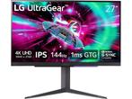 LG UltraGear 27GR93U - Gaming Monitor - 27 UHD 4K 144Hz IPS, Computers en Software, Monitoren, Verzenden, Zo goed als nieuw