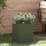 vidaXL Tuin Plantpot Olijf Groen 32 x 32 x 40 cm Koudgewalst, Verzenden, Nieuw