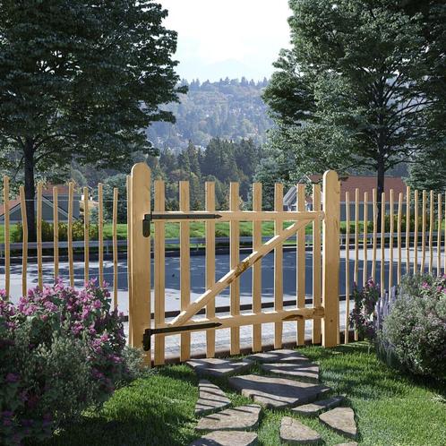 vidaXL Poort enkel 100x90 cm hazelaarhout, Tuin en Terras, Tuinpoorten, Nieuw, Verzenden