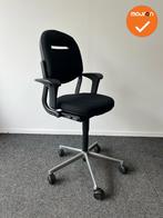 Ahrend 220 - 2D - bestaande zwarte stoffering - zilvergrijs, Werkplek, Ophalen of Verzenden, Gebruikt, Stoel