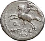 Romeinse Republiek. M. Sergius Silus. 116-115 BC. Denarius, Postzegels en Munten