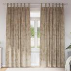 vidaXL Gordijn met gordijnen 2 pcs champagne 260 x 140 cm, Huis en Inrichting, Stoffering | Gordijnen en Lamellen, Verzenden, Nieuw