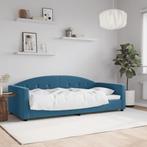 vidaXL Slaapbank 90x200 cm fluweel blauw, Verzenden, Nieuw