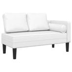 Kunstleer chaise longue wit | Retour Deal | Luxe voor weinig, Verzenden