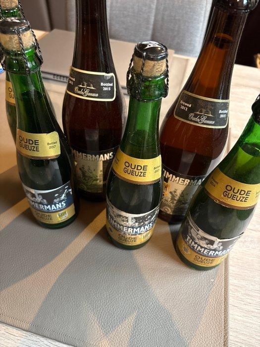 Timmermans - Oude Geuze 2015 & 2017 - 75cl en 37,5cl - 6, Verzamelen, Wijnen