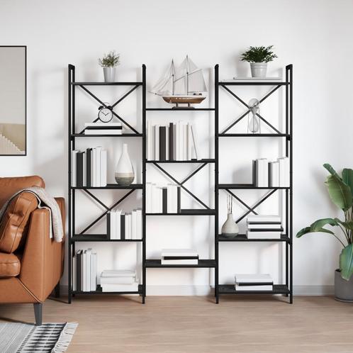vidaXL Boekenplank Zwart eiken 156 x 25 x 167.5 cm Bewerkt, Huis en Inrichting, Kasten | Boekenkasten, Nieuw, Verzenden