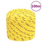 vidaXL Boottouw 16 mm 100 m polypropyleen geel, Verzenden, Nieuw