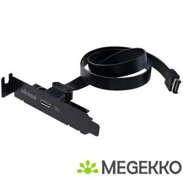 Akasa Low Profile PCI Bracket Adapter USB 3.1 Typ C - zwart, Verzenden