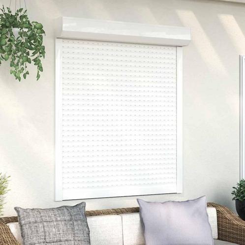 vidaXL Rolluik 110x130 cm aluminium wit, Doe-het-zelf en Bouw, Raamkozijnen en Schuifdeuren, Nieuw, Verzenden