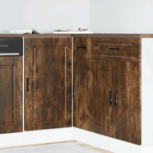 vidaXL Keuken onderkast Porto bewerkt hout gerookt, Huis en Inrichting, Kasten | Overige, Nieuw, Verzenden
