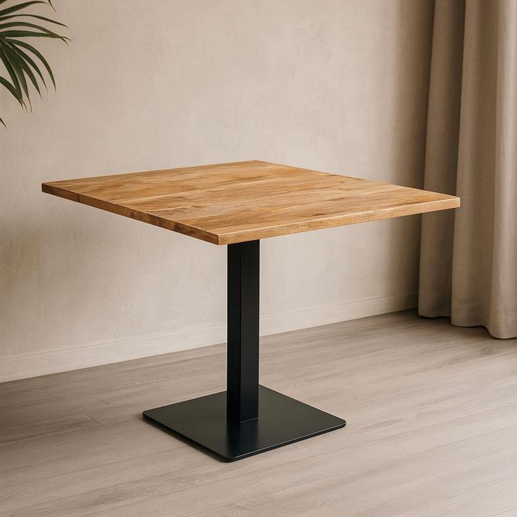 Mangohout Horecatafel Vierkant 100x100 cm, Huis en Inrichting, Tafels | Eettafels, Nieuw, Overige houtsoorten, Vierkant, Verzenden