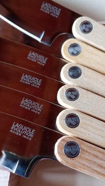 laghiole - Ménagère (6) - acier inoxydable et bois naturel -
