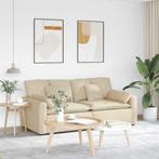 vidaXL Modulaire bank met kussens crèmekleurig, Huis en Inrichting, Zetels | Voetbanken en poefs, Verzenden, Nieuw