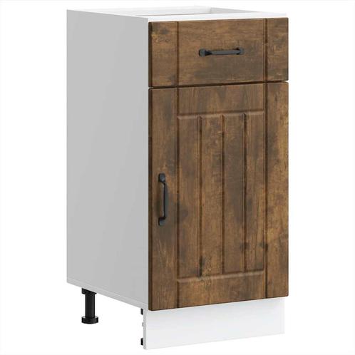 vidaXL Keuken onderkast Lucca bewerkt hout gerookt, Huis en Inrichting, Kasten | Overige, Nieuw, Verzenden