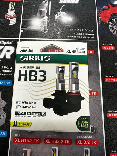 KIT PHARES LED SIRIUS HB3 12V 6500K AVEC VENTILATEUR, Auto-onderdelen, Verlichting, Verzenden