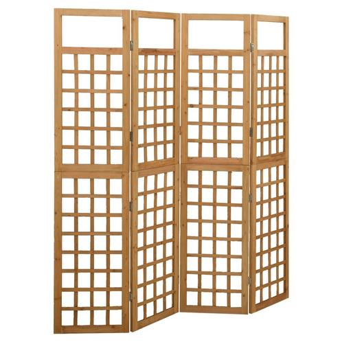vidaXL Kamerscherm/trellis met 4 panelen161x180 cm massief, Huis en Inrichting, Woonaccessoires | Overige, Nieuw, Verzenden