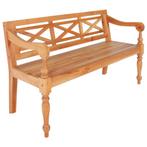 vidaXL Bank Batavia 123 cm massief mahoniehout lichtbruin, Verzenden, Nieuw